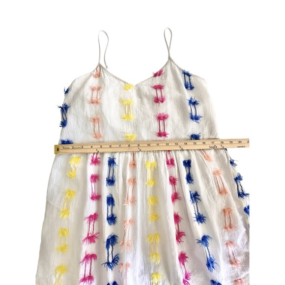 Lou & Grey For Loft Fringe Cami Dress Flirty Colorful Babydoll Airy Girlie Sz S - Picture 7 of 11